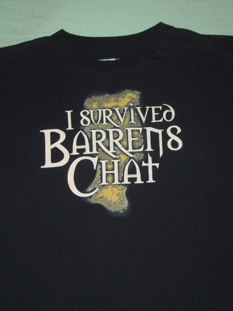 I Survived BARRENS CHAT blizzard XL T-SHIRT warcraft