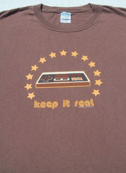 KEEP IT REAL - Nintendo NES controller LARGE T-SHIRT