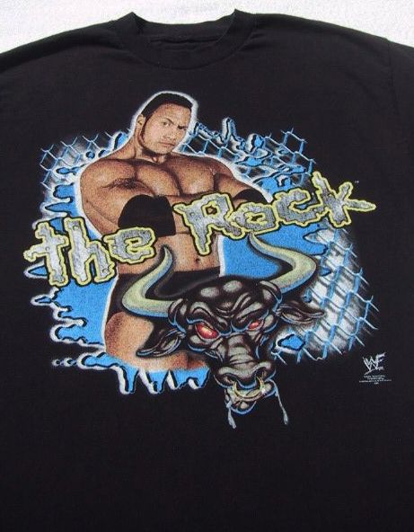 THE ROCK professional hardcore wrestler L T-SHIRT wwf