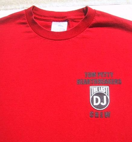 TOM PETTY last dj tour CREW!!! heartbreakers XL T-SHIRT