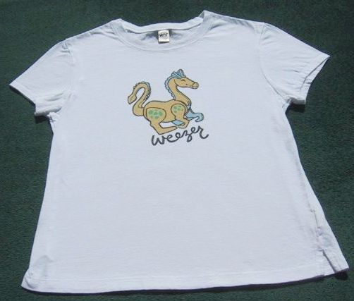 cute WEEZER seahorse GIRLS M(8-10) TOP TEE SHIRT kavio