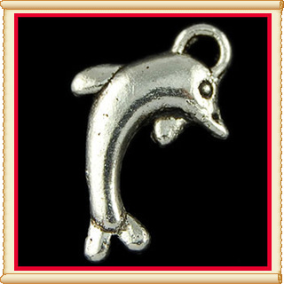 100 Tibetan Silver Dolphin Findings Q041