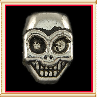 20 Antique silver crafted Belial face beads Q069