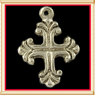 20 Antique silver crafted Latin Cross pendants Q075