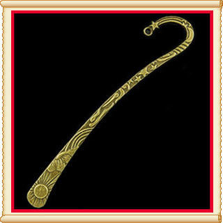 6 Antique Bronze Crafted Bookmark Q1007