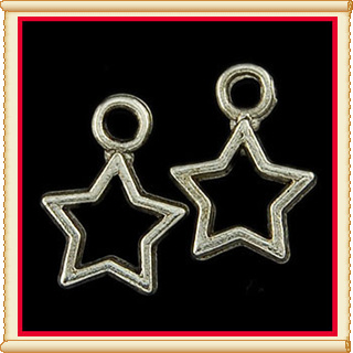 200 Antique silver crafted pentacle pendants Q181