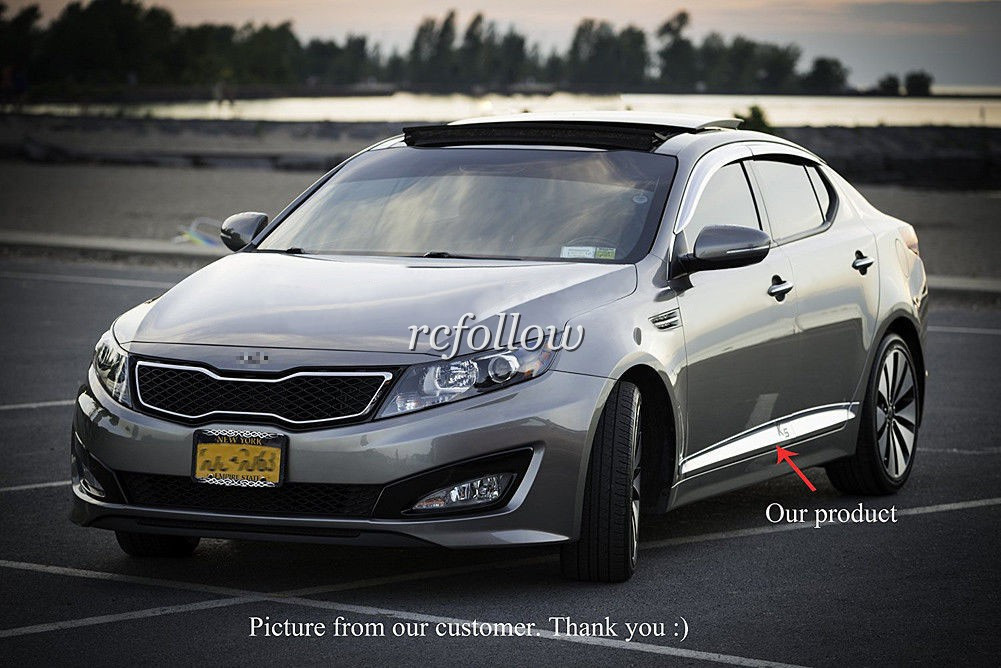8 Pieces Chrome Door Side Molding Trim Brand New For Kia Optima K5 2011