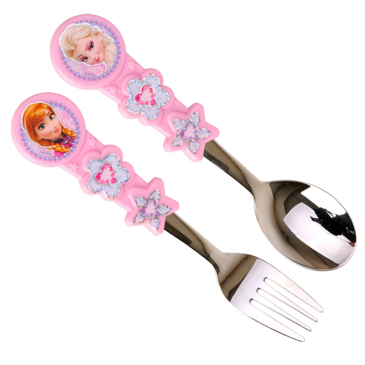 Girls Disney FROZEN Utensils Cutlery Stainless Flatware Cute Handles