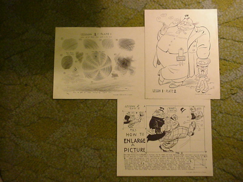 Lessons 1-4 from the W.L. Evans School of Cartooning..