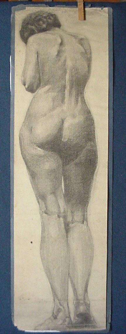 DONALD DOHNER 3 ORIGINAL PENCIL DRAWINGS EARLY 1900s