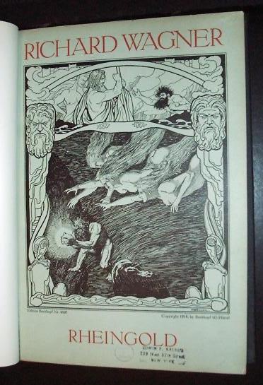 Das Rheingold, Richard Wagner Opera Score, Ca 1914 HB