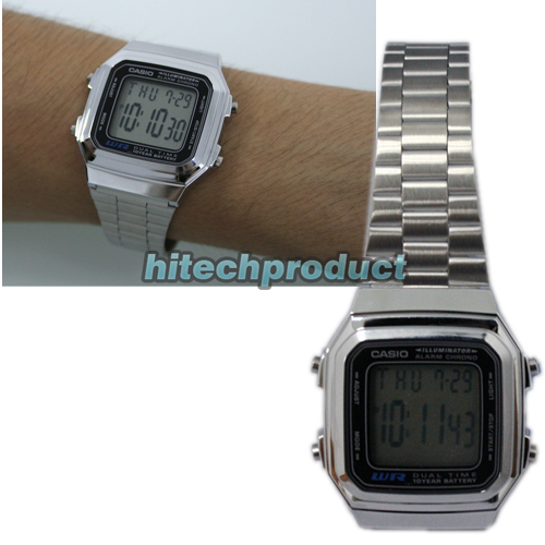 casio a178wa 1a vintage silver digital steel band casio a178wa 1a vintage silver digital steel band