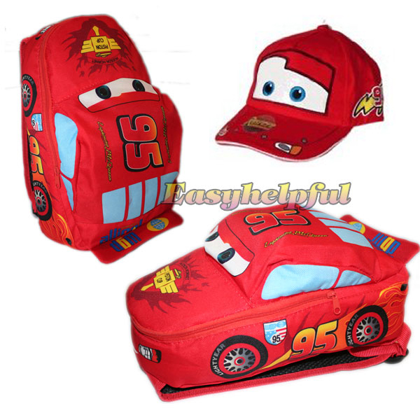 ... Disney Pixar Cars McQueen Backpack School Bag for Child + Baseball Cap ... Disney Pixar Cars McQueen Backpack School Bag for Child + Baseball Cap