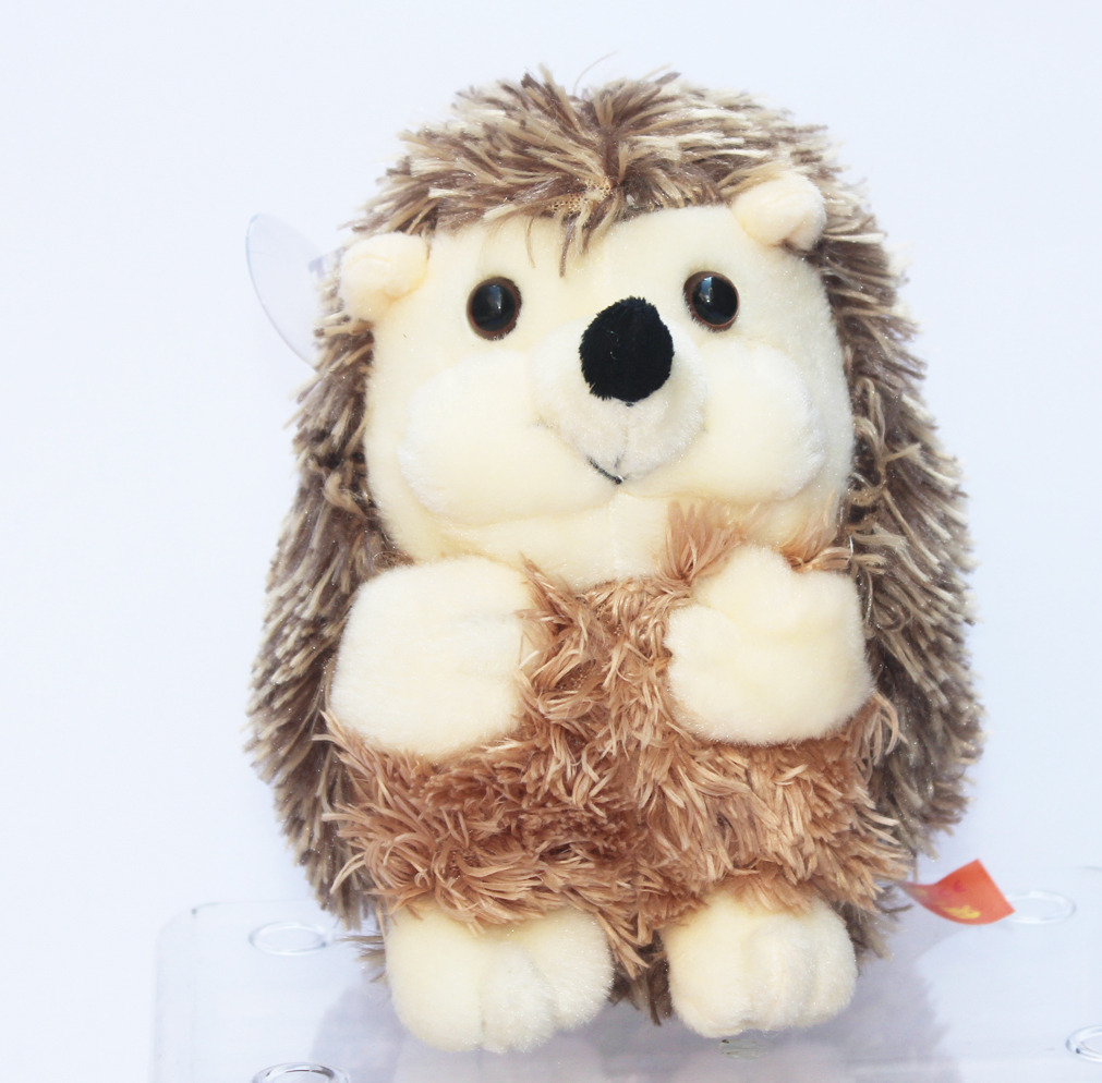 lovely brown light hedgehog stuffed animal soft toys 13 cm gifts
