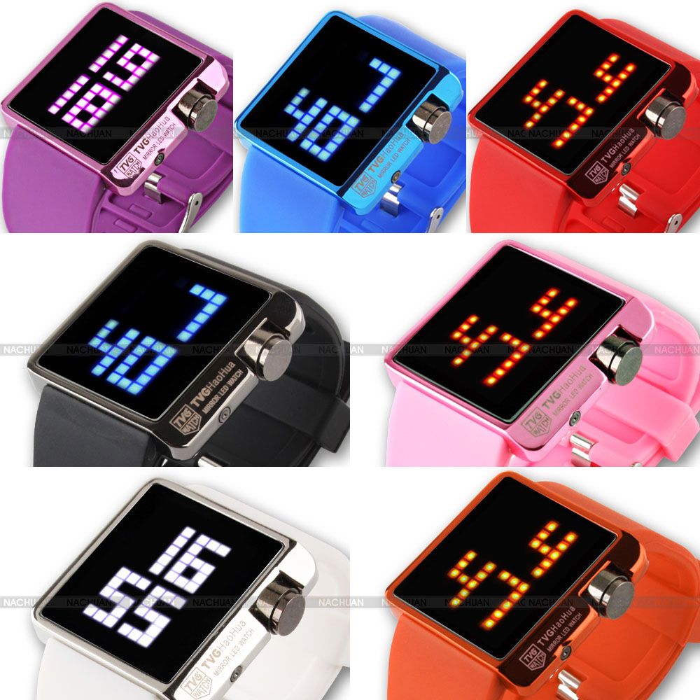 Silikon Armbanduhr Digitaluhr LED Quarzuhr Damen Herren Uhr Sportuhr