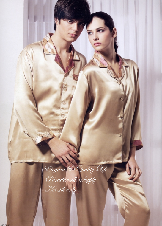 FOR MEN ONLY 09 NWT PURE PRINT SILK PAJAMAS  SET  FOR COUPLES