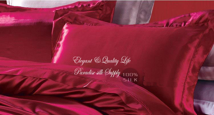 19mm plain silk charmeuse bedding 4pcs duvet cover sets  ks114101