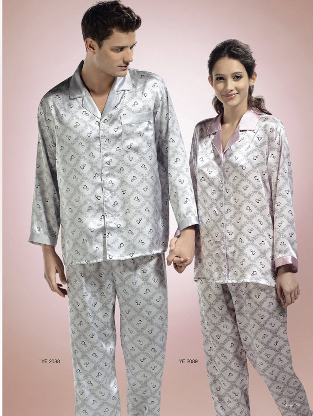 2011 Nwt Silk Sleepwear Top Bottom Set For Couples-Men Only