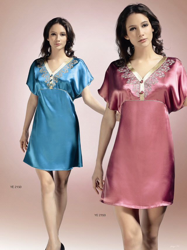 2011 Silk Women Batwing Sleeve Wear Sleepwear US 2-6-10