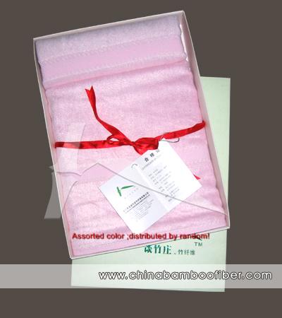 NWT natural organic bamboo fiber 1bath/1hand towel set