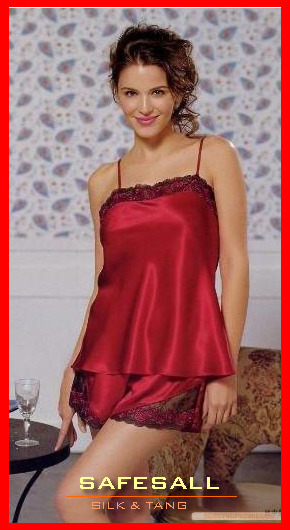 HEAVY WEIGHT PURE CHARMEUSE LADIES CAMISOLE SET  US2~10
