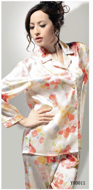 NWT Pure Silk Print Women\'s Pajamas Set US Size 2-6-10