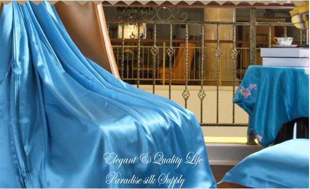 16.5m/m silk charmeuse bedding 4pcs sheets set qs11465