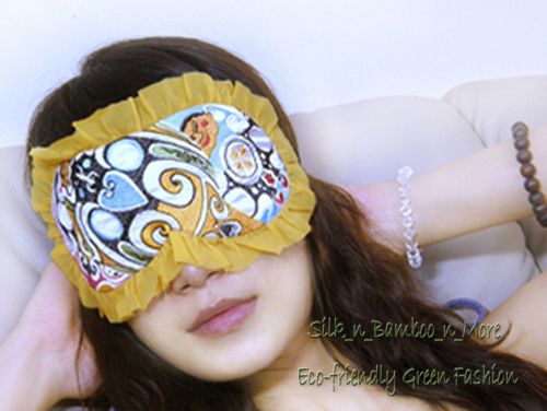 one new real silk romantic eye cover sleep mask shade