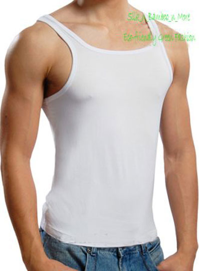 NWT sexy men bamboo fiber square neck tank tops sz l/xl/2xl