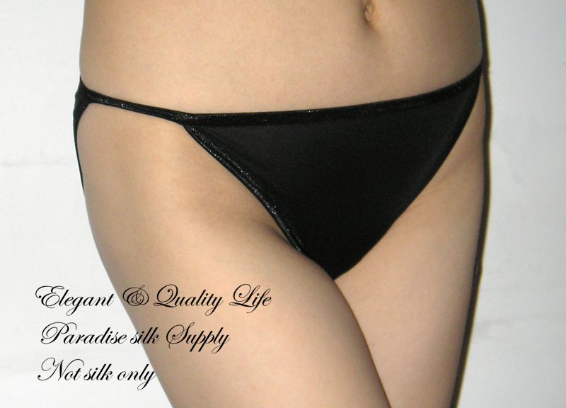 NWT Pure Silk Knit String Bikini Panties Sz  L(29\