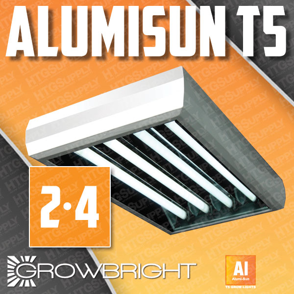 T5 GROW LIGHT COMPLETE w T5HO BULBS 2 4 6 8 lamp 24" 48" Fluorescent Veg Bloom