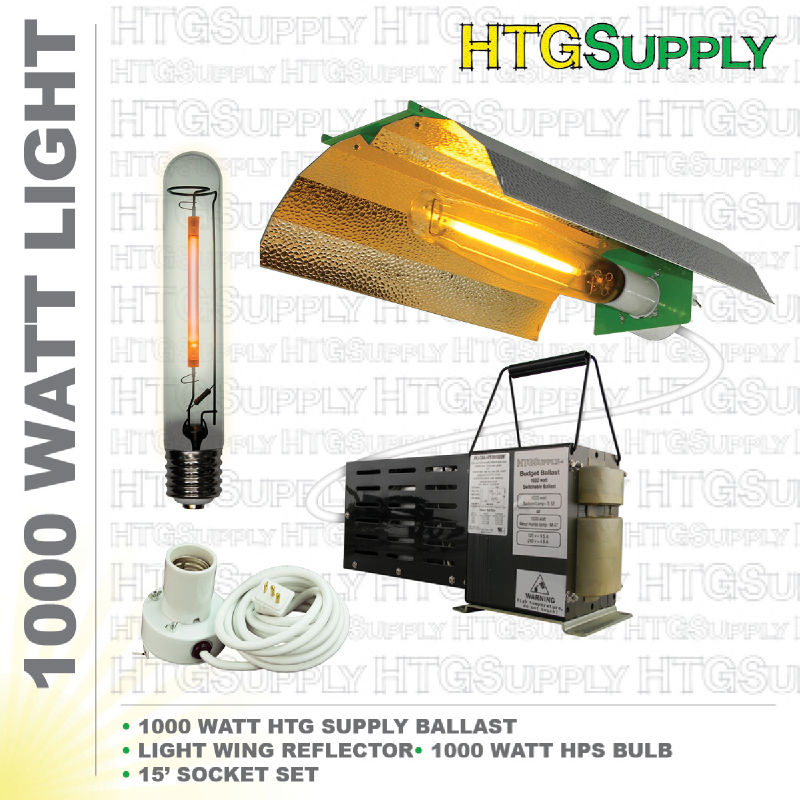 Complete 1000 Watt Grow Tent w Light Kit System 1000W Ballast Hood Soil
