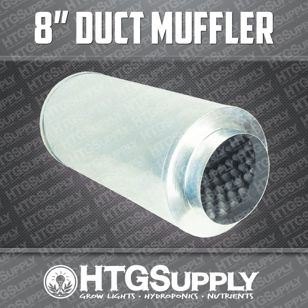 8" Inch Inline Muffler Noise Reducer Silencer Duct Fan Blower Carbon