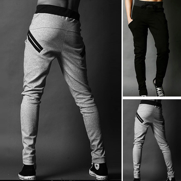 Boy Male Training Gym Jogging Sports Skinny Sweat Pants Men Trousers
