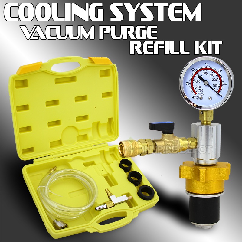 Cooling System Vacuum Radiator Kit Refill & Purge Set Universal Tools