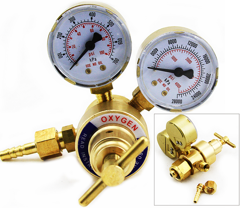 REAR MOUNT OXY OXYGEN GAS WELDING WELDER REGULATOR PRESSURE GAUGE