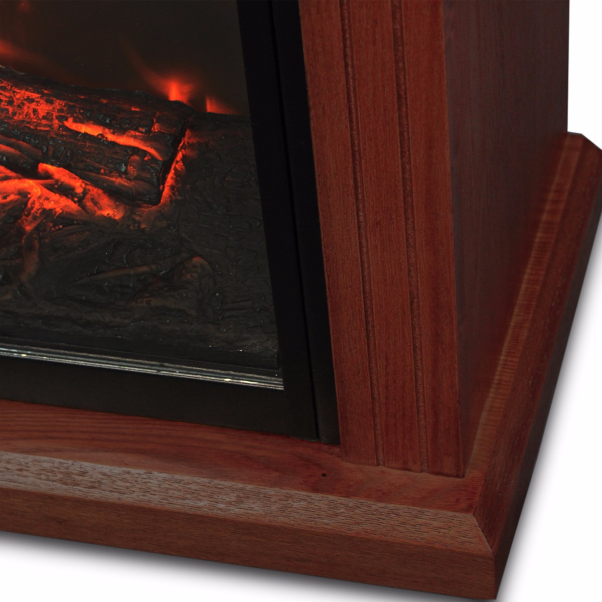 Large Room Electric Quartz Infrared Fireplace Heater Deluxe Mantel Oak