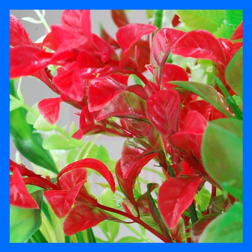 9pcs Aquarium Plastic Plants Tree Ornament Decoration