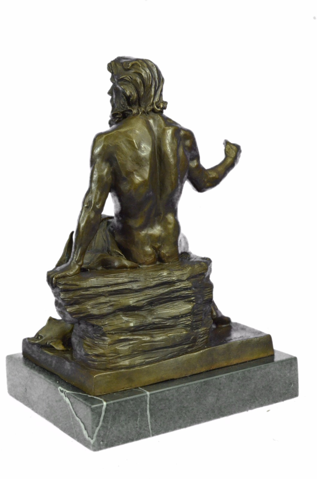 ART Deco Greek SEA GOD Poseidon Bronze Sculpture Figurine Statue BZ eBay