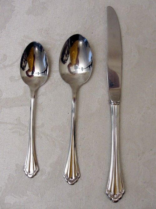 3 Pc ONEIDA STAINLESS Steel MARQUETTE Flatware Set NICE