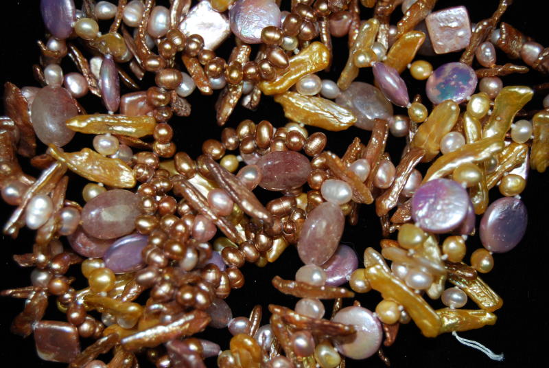 Semi Precious Stone Pearl Strand Necklace Broken Repair