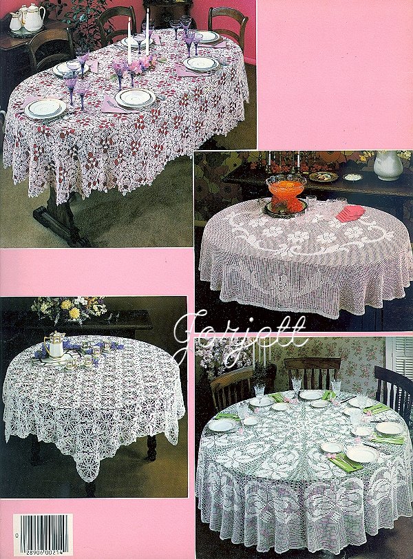 Tablecloths for Round & Oval Tables crochet patterns OOP eBay