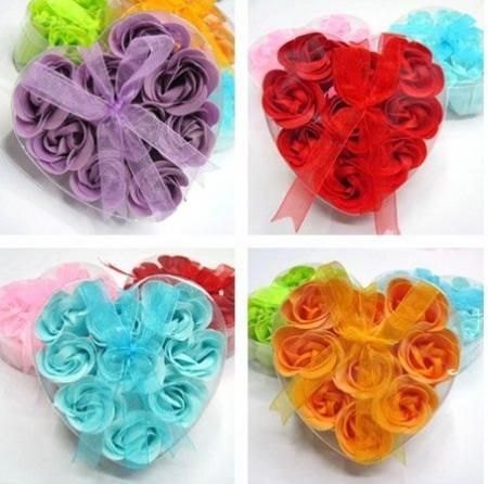 9pcs-Gift-Colors-Flower-Bath-Body-Soaps-Soap-Rose-Petal