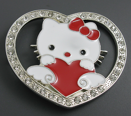 Shine Crystal Red Hello Kitty Belt Buckle Love Latest