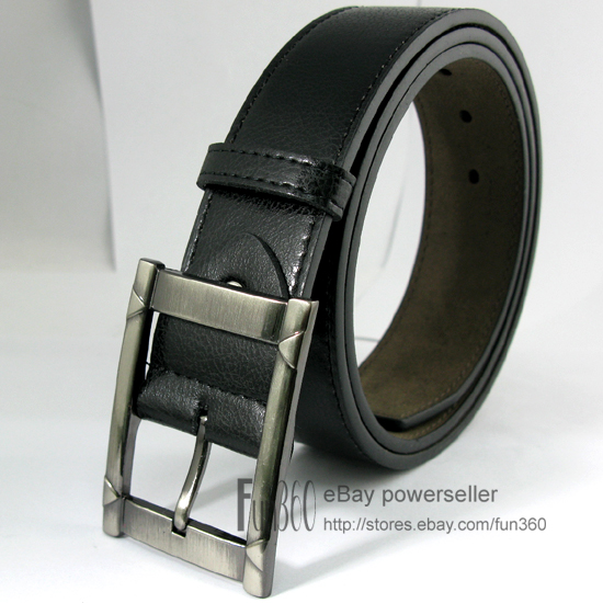 Fashion Casual Leather Belt Metal Buckle Men's Gift NEW