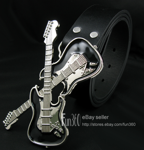 Men's Gift Free L Belt 42" COOL Bass Guitar Buckle