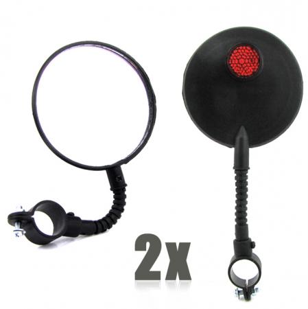 2X FLEXIBLE BIKE BICYCLE HANDLEBAR MIRROR REARVIEW