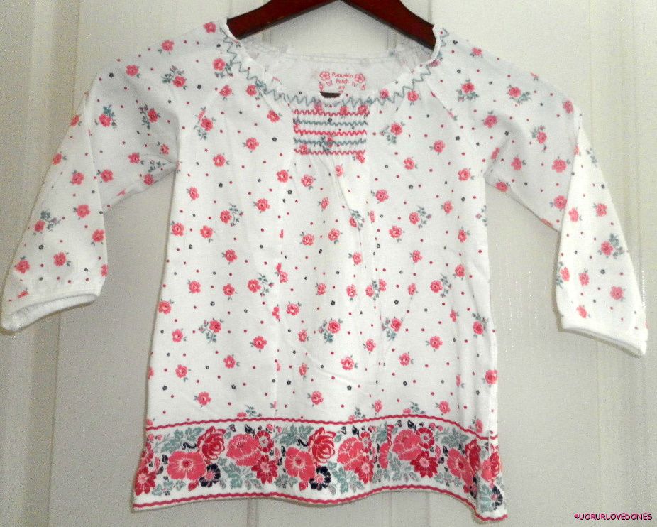 PUMPKIN-PATCH-FLORAL-BABYDOLL-TOP-S-24M-3-5-NWT