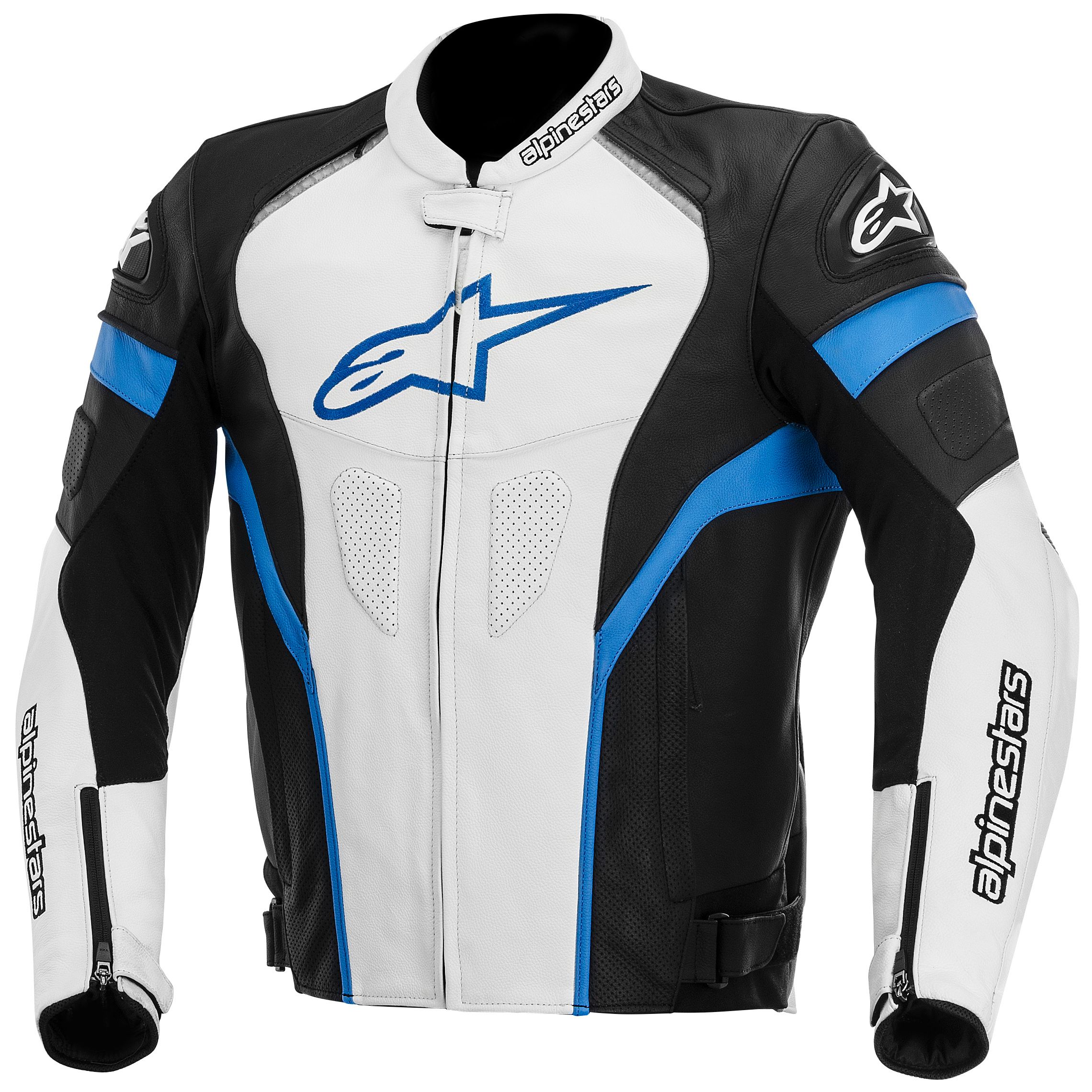 Alpinestars GP Plus R Leather Motorcycle Jacket Black White Blue