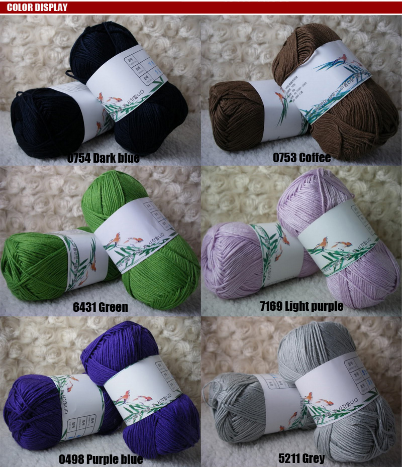 Wholesale! Soft Smooth Natural 100 Bamboo Yarn Skein lot; Fingering,18 Colors!!